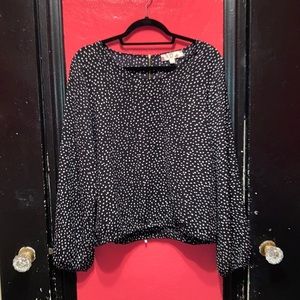 Flowy polka dot top